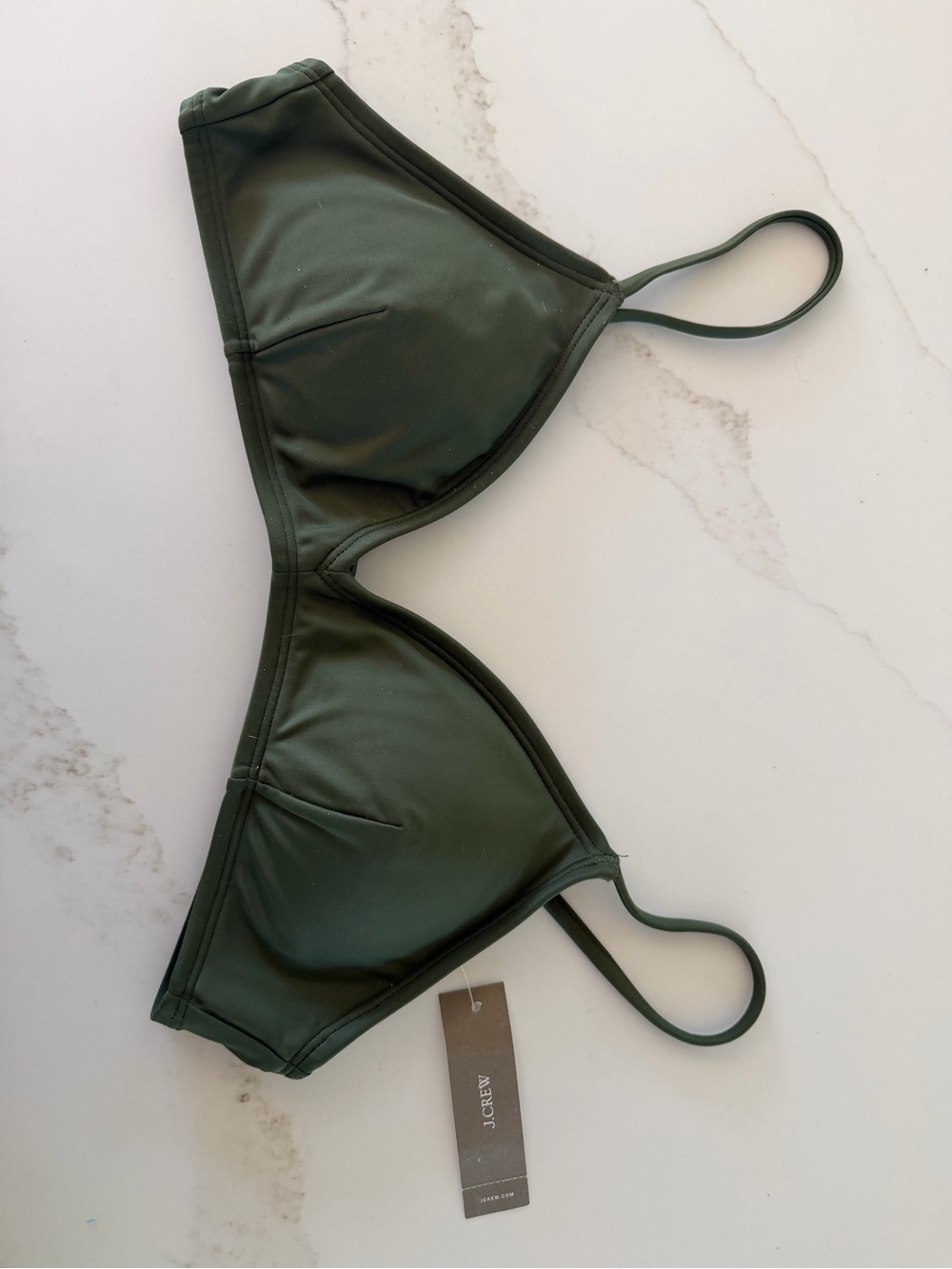 J. Crew Olive Green Bikini Top